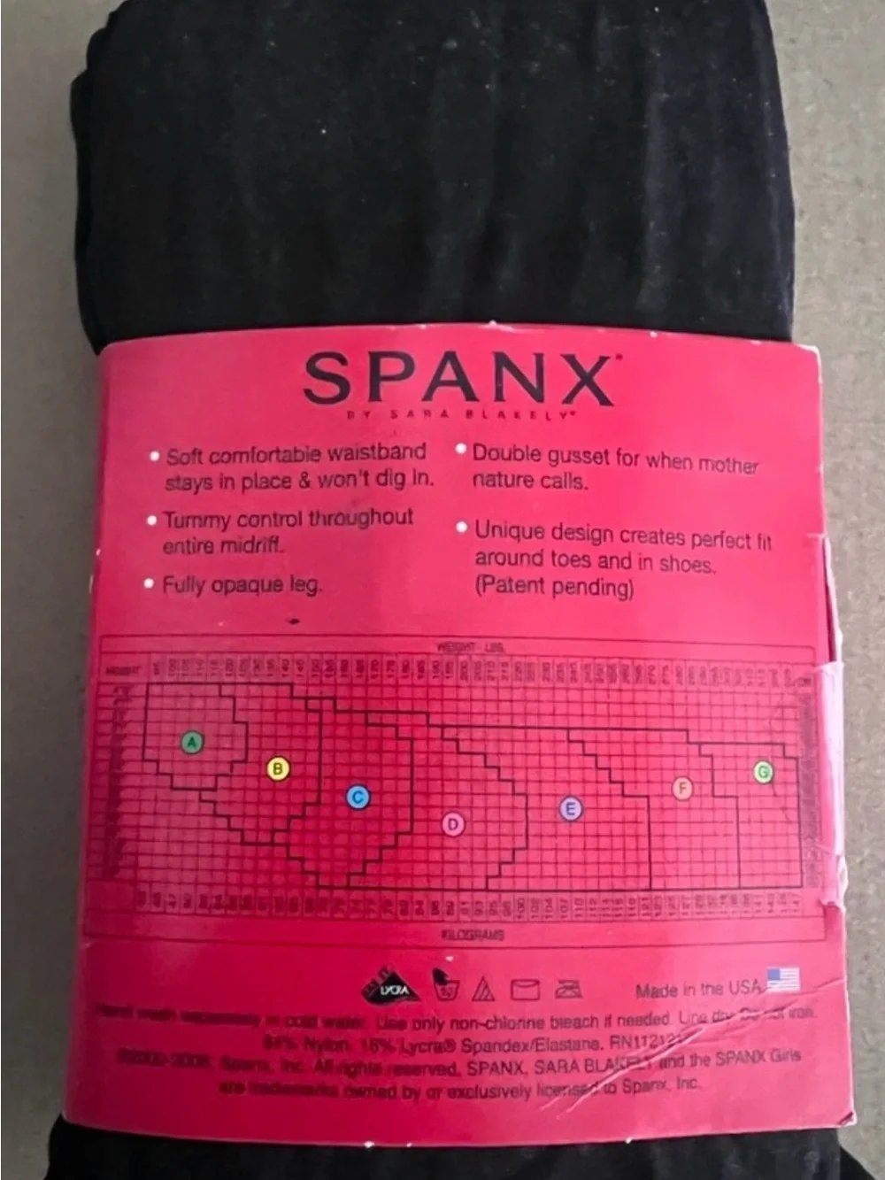 SPANX Black High-Waist Shaping Tights